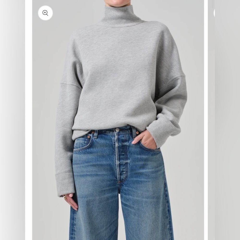 Citizens of Humanity Women’s Heather Grey Cara Turtleneck - Small